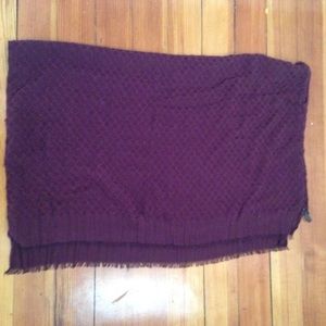 Ann Taylor Factory Maroon Diamond Pattern Wrap